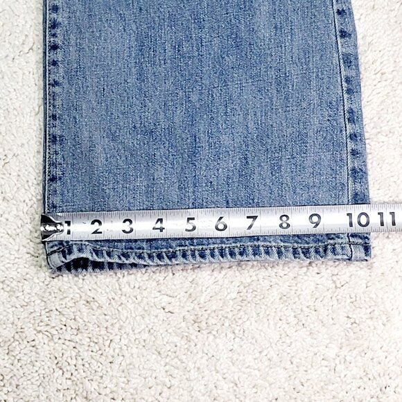 Urban Pipeline Relaxed Bootcut Jean Men 38x32 Blue Western Distressed Denim READ - Picture 12 of 12